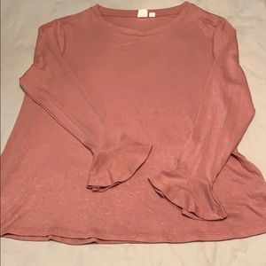 Soft dress shirt with ruffle cuff